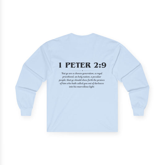 1 Peter 2:9 Scripture Unisex Long sleeve
