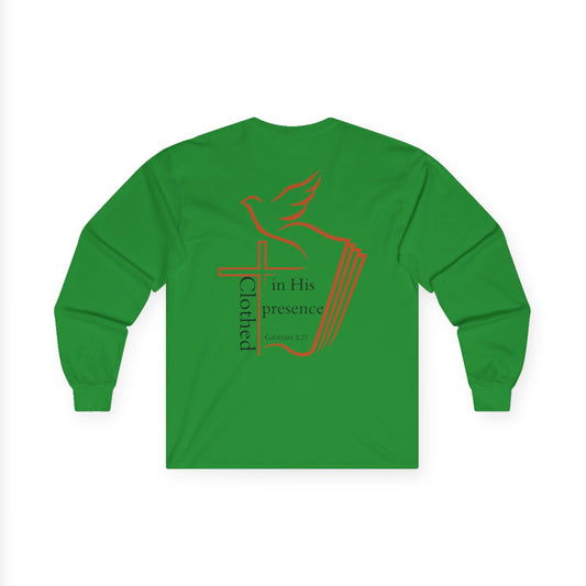 Clothed in His Presence Unisex Long sleeve